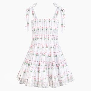 Hill House Home The Ribbon Charlotte Nap Dress - White Trailing Fern Size LWhite